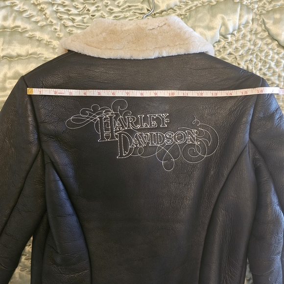 Harley-Davidson Black and Cream Leather Jacket - Picture 10 of 13
